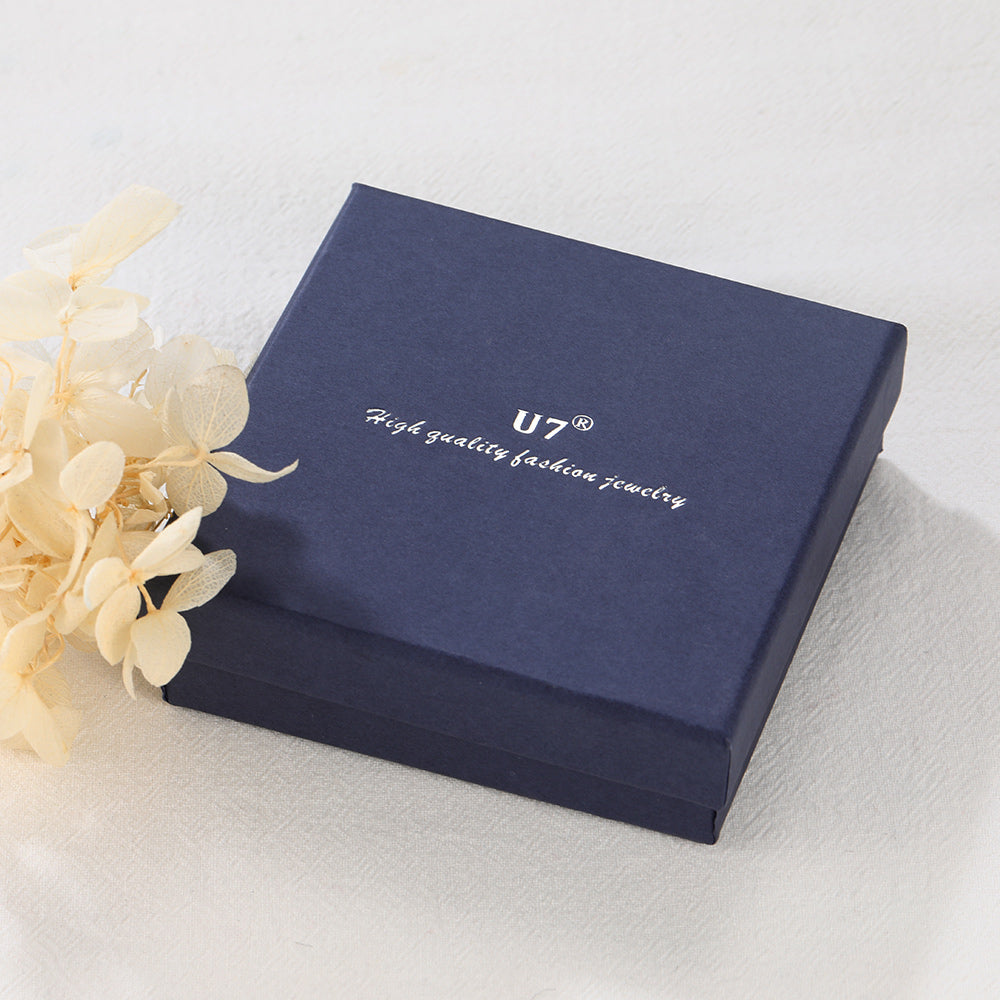 U7 Jewelry Square Paw Print Urn Necklace For Ashes 