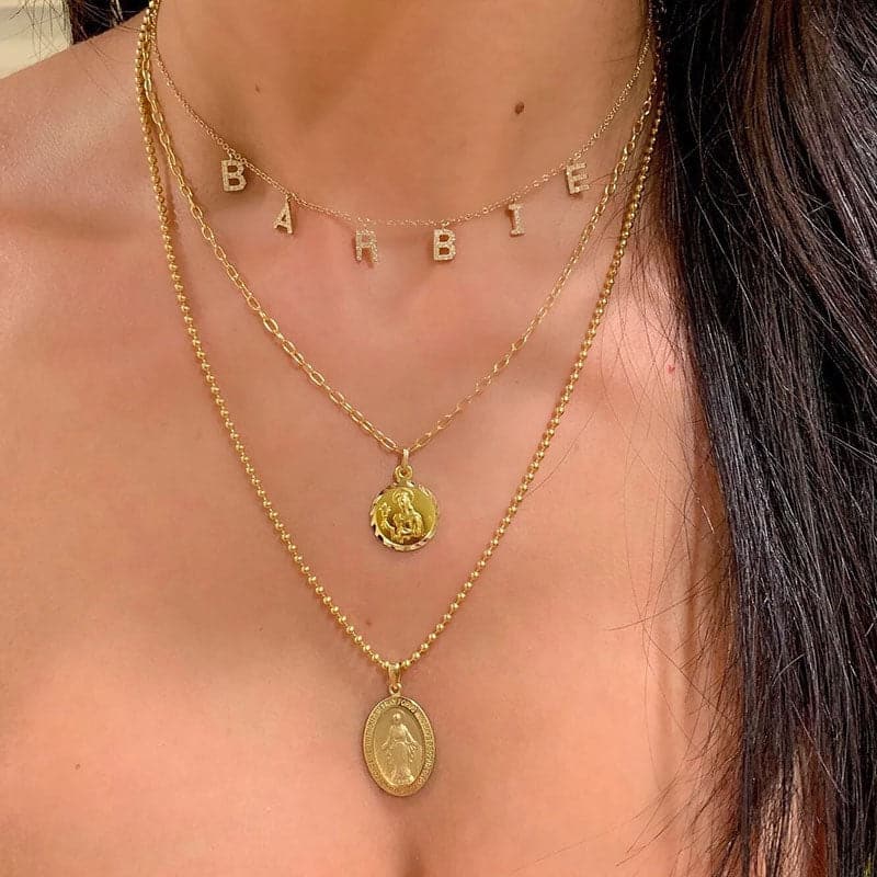 WNG Gold Initial Necklaces for Women Girls Gold Letter Necklace Tiny A Z  Pendant for Teen Girls Gift Choker Necklace Trendy Cute Personalized  Monogram